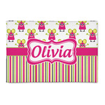 Pink Monsters & Stripes 2' x 3' Indoor Area Rug (Personalized)