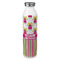 Pink Monsters & Stripes 20oz Stainless Steel Water Bottle - Full Print (Personalized)