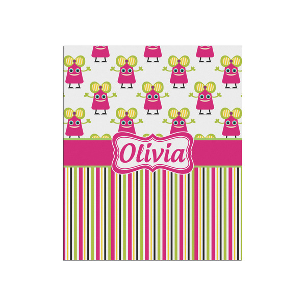 Custom Pink Monsters & Stripes Poster - Matte - 20x24 (Personalized)
