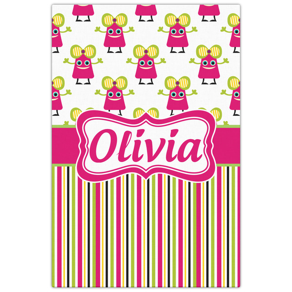 Pink Monsters & Stripes 20x30 - Canvas Print - Front View