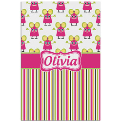 Pink Monsters & Stripes Poster - Matte - 24x36 (Personalized)