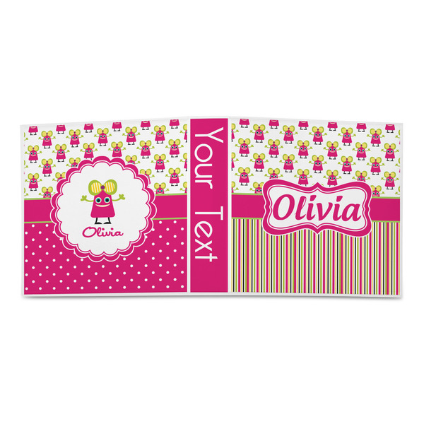 Pink Monsters & Stripes 3-Ring Binder Approval- 2in