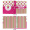 Pink Monsters & Stripes 3 Ring Binders - Full Wrap - 1" - APPROVAL