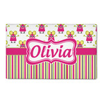Pink Monsters & Stripes 3' x 5' Patio Rug (Personalized)