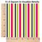 Pink Monsters & Stripes 6x6 Swatch of Fabric