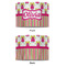 Pink Monsters & Stripes 8" Drum Lampshade - APPROVAL (Fabric)