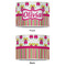 Pink Monsters & Stripes 8" Drum Lampshade - APPROVAL (Poly Film)