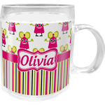Pink Monsters & Stripes Acrylic Kids Mug (Personalized)