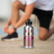 Pink Monsters & Stripes Aluminum Water Bottle - Silver LIFESTYLE
