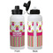 Pink Monsters & Stripes Aluminum Water Bottle - White APPROVAL