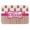 Pink Monsters & Stripes Anti-Fatigue Kitchen Mat (Personalized)