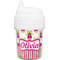 Pink Monsters & Stripes Baby Sippy Cup (Personalized)