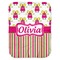 Pink Monsters & Stripes Baby Swaddling Blanket (Personalized)