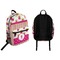 Pink Monsters & Stripes Backpack front and back - Apvl