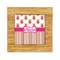 Pink Monsters & Stripes Bamboo Trivet with 6" Tile - FRONT