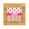 Pink Monsters & Stripes Bamboo Trivet with Ceramic Tile Insert (Personalized)