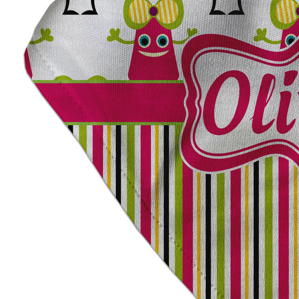 Pink Monsters & Stripes Bandana Detail