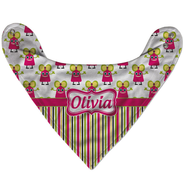 Pink Monsters & Stripes Bandana Flat Approval