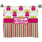 Pink Monsters & Stripes Bath Towel (Personalized)