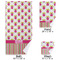 Pink Monsters & Stripes Bath Towel Sets - 3-piece - Approval