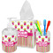 Pink Monsters & Stripes Bathroom Accessories Set (Personalized)