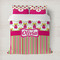 Pink Monsters & Stripes Bedding Set- Queen Lifestyle - Duvet