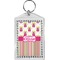 Pink Monsters & Stripes Bling Keychain (Personalized)