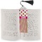 Pink Monsters & Stripes Bookmark with tassel - In book