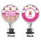 Pink Monsters & Stripes Bottle Stopper - Front and Back