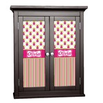 Pink Monsters & Stripes Cabinet Decal - Custom Size (Personalized)