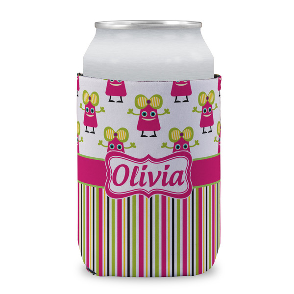 Pink Monsters & Stripes Can Sleeve