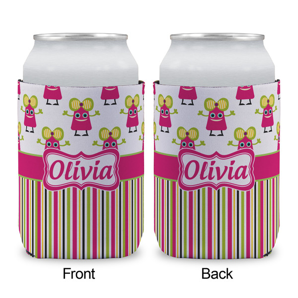 Pink Monsters & Stripes Can Sleeve - APPROVAL (single)