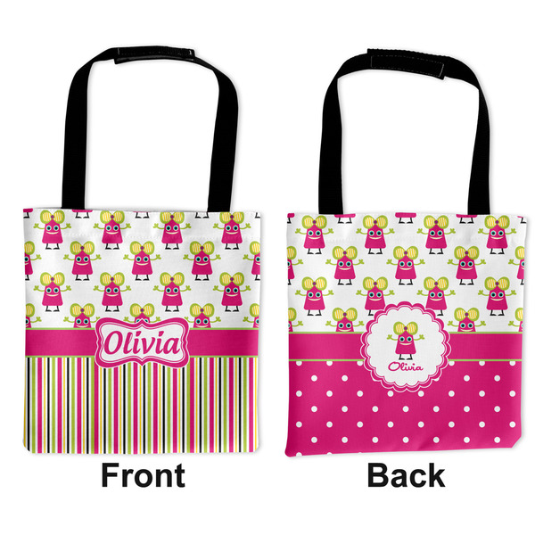 Pink Monsters & Stripes Car Bag - Apvl