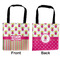 Pink Monsters & Stripes Car Bag - Apvl