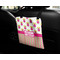 Pink Monsters & Stripes Car Bag - In Use