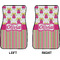 Pink Monsters & Stripes Car Mat Front - Approval