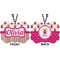 Pink Monsters & Stripes Car Ornament (Approval)