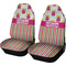 Pink Monsters & Stripes Car Seat Covers