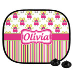 Pink Monsters & Stripes Car Side Window Sun Shade (Personalized)