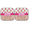 Pink Monsters & Stripes Car Sun Shades - FRONT