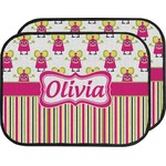 Pink Monsters & Stripes Car Floor Mats (Back Seat) (Personalized)