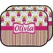 Pink Monsters & Stripes Car Floor Mats (Back Seat) (Personalized)