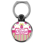 Pink Monsters & Stripes Cell Phone Ring Stand & Holder (Personalized)