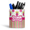 Pink Monsters & Stripes Ceramic Pen Holder - Main