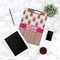 Pink Monsters & Stripes Clipboard - Lifestyle Photo