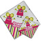 Pink Monsters & Stripes Cloth Napkins - Personalized Lunch & Dinner (PARENT MAIN)