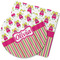 Pink Monsters & Stripes Rubber Backed Coaster (Personalized)