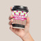 Pink Monsters & Stripes Coffee Cup Sleeve - LIFESTYLE