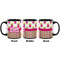 Pink Monsters & Stripes Coffee Mug - 11 oz - Black APPROVAL