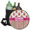 Pink Monsters & Stripes Collapsible Personalized Cooler & Seat